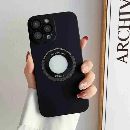 Funda para Teléfono iPhone 11 Pro Max Skin Feel Cd Texture Magsafe Magnética (Negro)