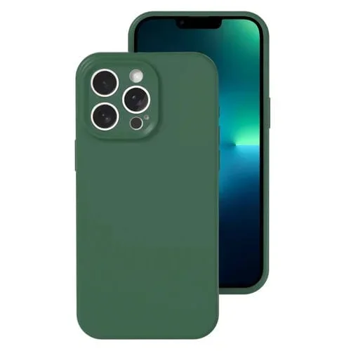Funda para Teléfono iPhone 13 Pro Cobertura Total Silicona Líquida (Verde Musgo)