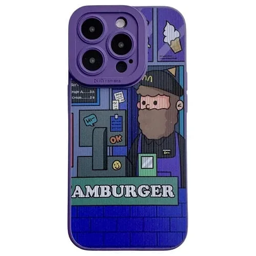 Funda para Teléfono iPhone 13 Pro Liquid Angel Eyes Delantal Clerk TPU (Púrpura)