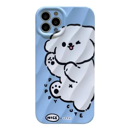 Funda para Teléfono iPhone 13 Pro Max 2 En 1 Pattem PC a Prueba de Golpes (Lindo Cachorro)