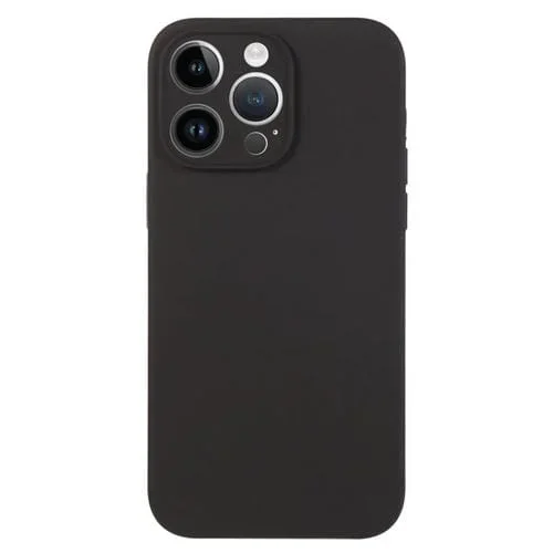 Funda para teléfono iPhone 13 Pro Silicona Líquida Poro Fino (Negro)