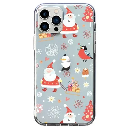 Funda para Teléfono iPhone 13 Pro TPU Suave Transparente Patrón Navideño Papá Noel