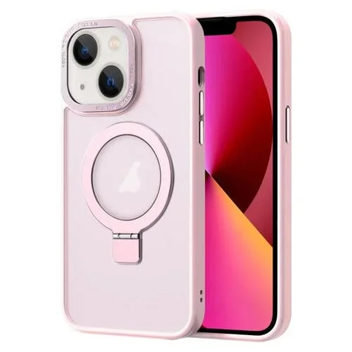 Funda para Teléfono iPhone 13 Skin Feel Magsafe con Soporte Magnético (Rosa)