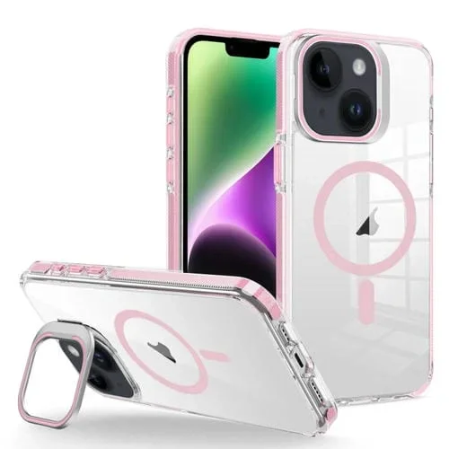 Funda para Teléfono iPhone 14/13 J2 Soporte Marco Magnético Magsafe (Rosa)