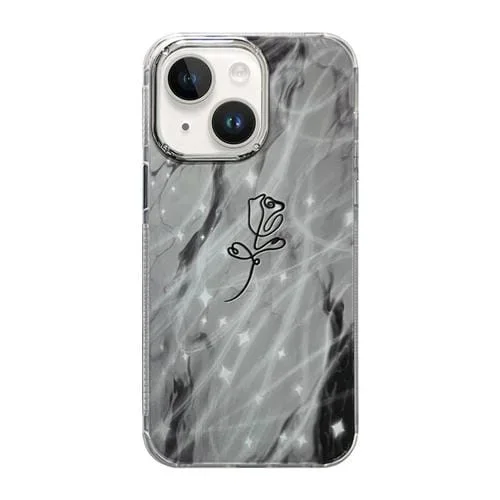 Funda para Teléfono iPhone 14 Cooling Flash Feather TPU + PC (Rosa)