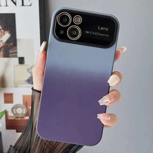Funda para Teléfono iPhone 14 Gradient PC + TPU a Prueba de Golpes (Azul Claro Púrpura)