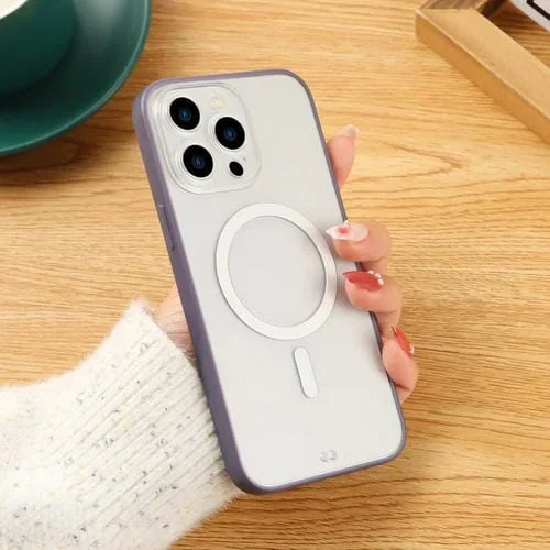 Funda para Teléfono iPhone 14 Mate Magsafe Magnética (Púrpura)