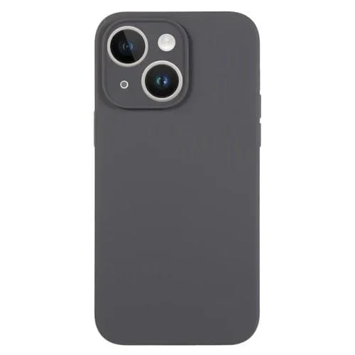 Funda para teléfono iPhone 14 Plus Silicona Líquida Poro Fino (Negro Carbón)