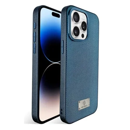 Funda para Teléfono iPhone 14 Pro Ice Silk Mesh con Refrigeración Transpirable (Azul)