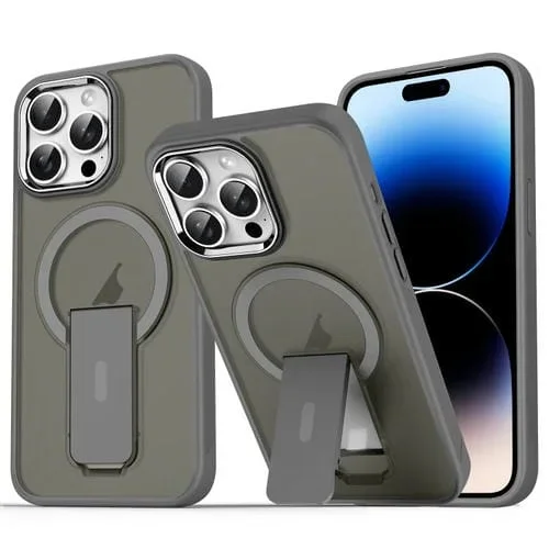 Funda para Teléfono iPhone 14 Pro Max Acrylic + TPU con Soporte Magsafe (Gris Titanio)