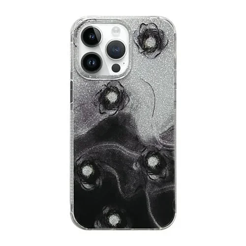 Funda para Teléfono iPhone 14 Pro Max Cooling Flash Feather TPU + PC (Rosa de Tinta)