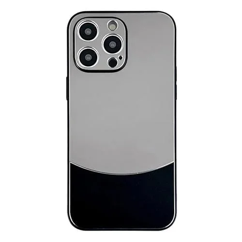 Funda para Teléfono iPhone 14 Pro Max Marco de Silicona PC Esmerilada a Prueba de Golpes (Negro)