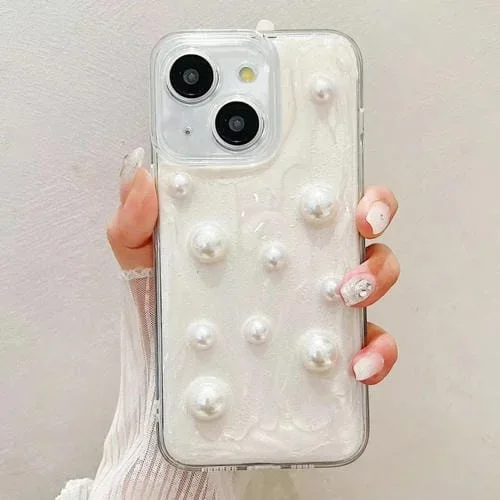 Funda para Teléfono iPhone 14 TPU Cream Gum Decoden (Perla)