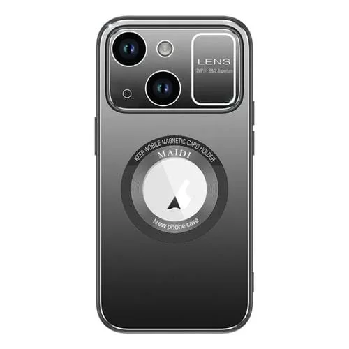 Funda para Teléfono iPhone 15 Plus Magsafe Skin Feel con Ventana Grande para PC (Negro)