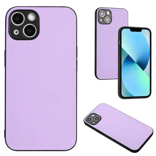 Funda para Teléfono iPhone 15 Plus R20 Patrón de Cuero (Púrpura)
