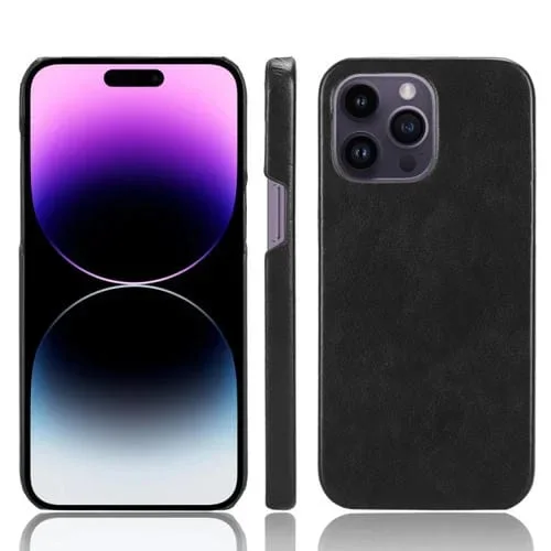 Funda para Teléfono iPhone 15 Pro Max Litchi Texture con Contraportada (Negro)