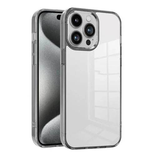 Funda para Teléfono iPhone 15 Pro PC Hybrid TPU Ice Color Clear (Gris)