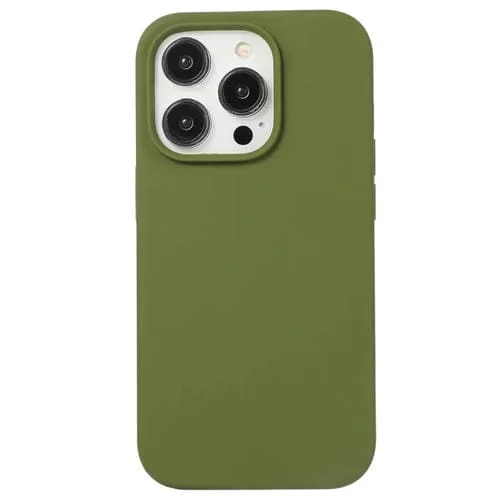 Funda para teléfono iPhone 15 Pro Silicona Líquida (Verde Pino)