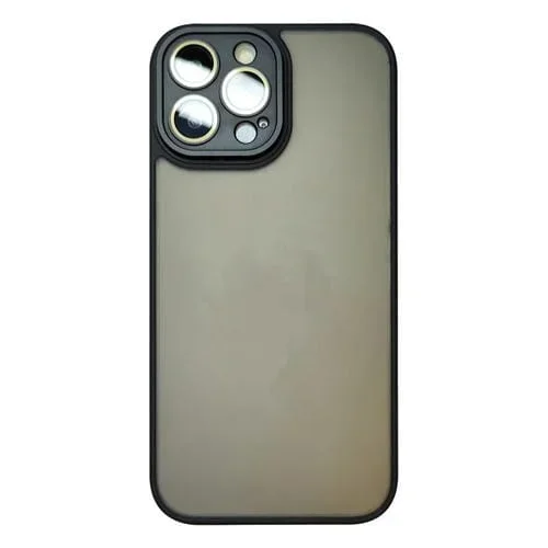 Funda para Teléfono iPhone 15 Pro Skin Feel con Película para Lentes (Negro)