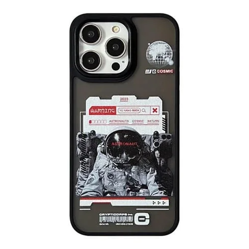 Funda para Teléfono iPhone 15 Pro Skin Feel Matte TPU + PC a Prueba de Golpes (Astronauta Espacial)