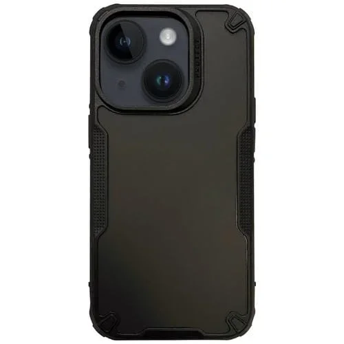 Funda para Teléfono iPhone 15 Sensación de Niebla Borde Antideslizante (Negro)