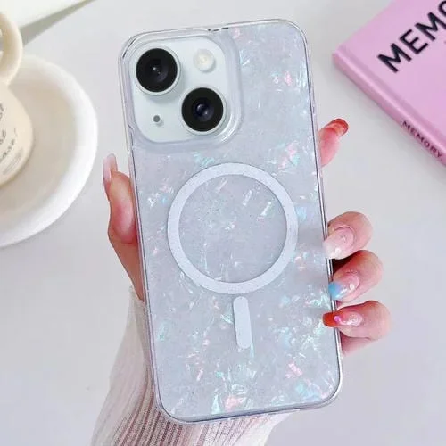 Funda para teléfono iPhone 15 Shell Texture Magsafe TPU (Deslumbrante)
