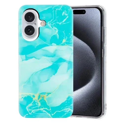 Funda para teléfono iPhone 16 Plus Imd Marble TPU (Verde)