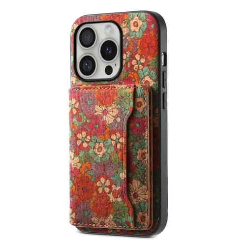 Funda para Teléfono iPhone 16 Pro con Ranura para Tarjeta (Rojo Verano)