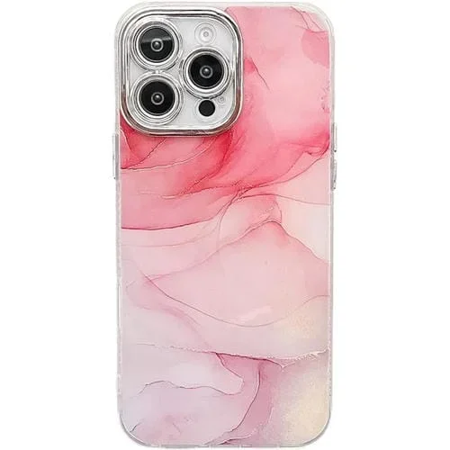 Funda para Teléfono iPhone 16 Pro Max Textura Mármol Galvanizado (Rosa M2)