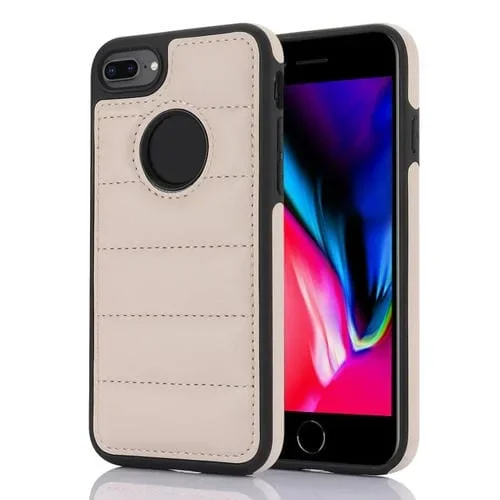 Funda para Teléfono iPhone 8 Plus 7 Plus Pu con Recorte Hueco y Tecla de Piano (Albaricoque)