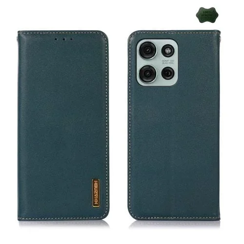 Funda para Teléfono Khazneh Nappa Piel de Vaca para Motorola Moto G75 5G (Verde)
