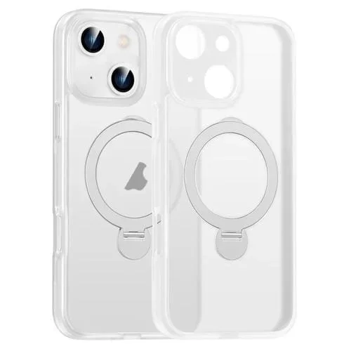Funda para Teléfono Magsafe con Soporte Giratorio 360 Grados para iPhone 16 (Transparente)