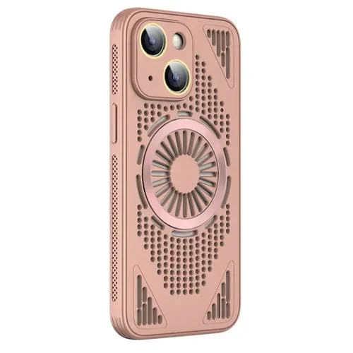 Funda para Teléfono Magsafe iPhone 13 a Prueba de Golpes con Ventilación (Rosa)
