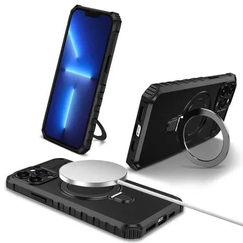 Funda para Teléfono Magsafe iPhone 13 Pro Soporte Magnético (Negro)