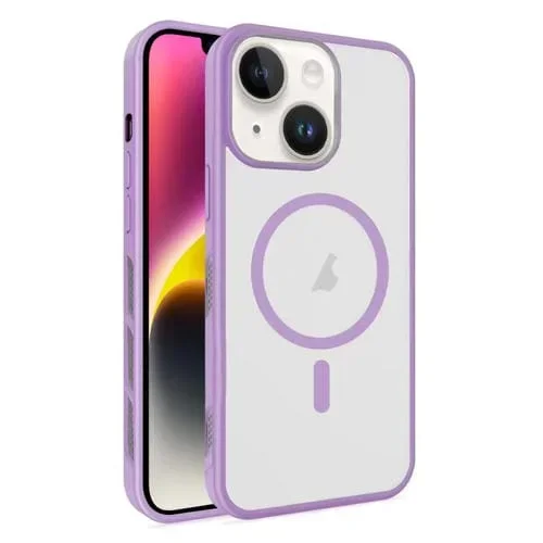Funda para Teléfono Magsafe iPhone 14 Enfriamiento Por Niebla y Hielo (Morado Claro)