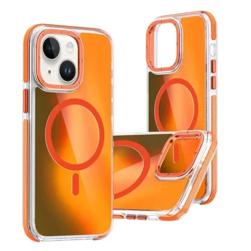 Funda para Teléfono Magsafe iPhone 15 Degradado Dos Colores (Naranja)