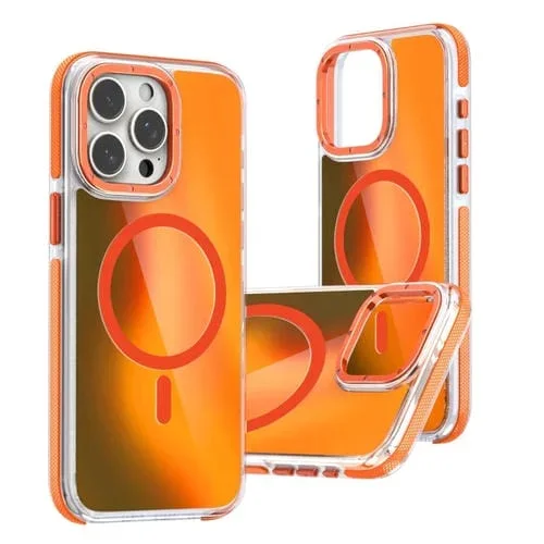 Funda para Teléfono Magsafe iPhone 15 Pro Degradado Dos Colores (Naranja)