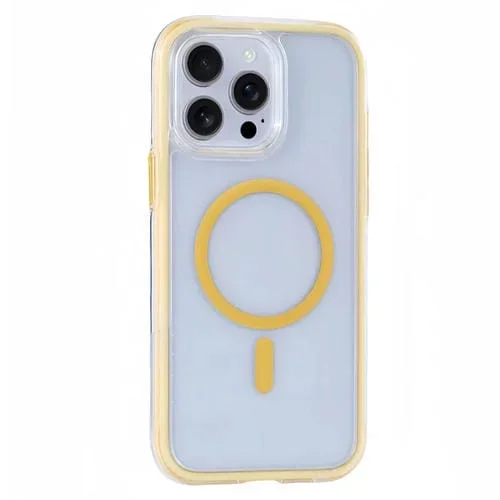 Funda para Teléfono Magsafe iPhone 15 Pro Max Vacuum Airbag Y2 Series (Amarillo)