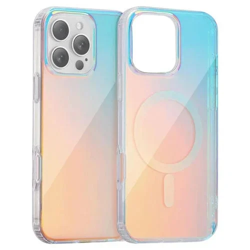 Funda para Teléfono Magsafe iPhone 16 Pro Max Textura Grabada con Láser (Luz Roja)