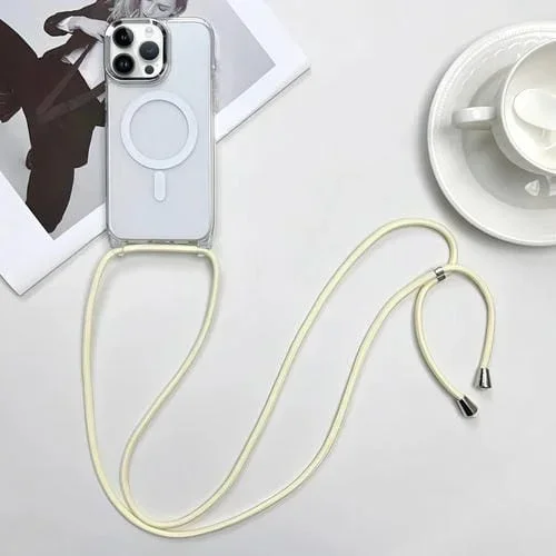 Funda para Teléfono + Magsafe Magnetic PC para iPhone 12 Pro Max (Blanco Cremoso)
