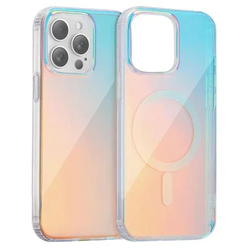 Funda para Teléfono Magsafe para iPhone 14 Pro Max Textura Grabada con Láser (Luz Roja)