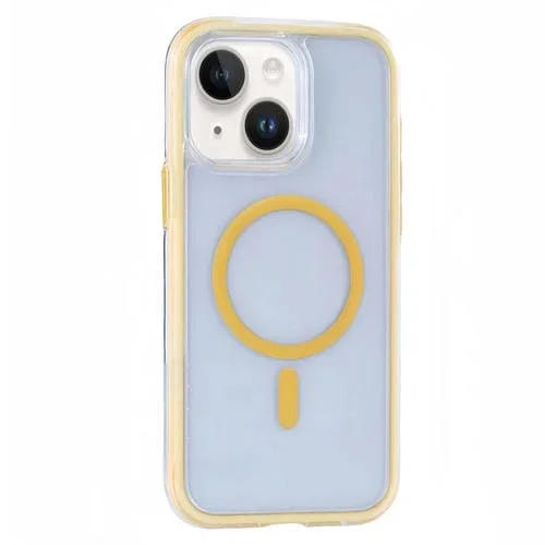 Funda para Teléfono Magsafe Y2 Transparente con Airbag al Vacío para iPhone 15 (Amarillo)