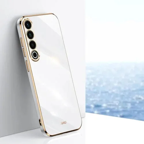 Funda para Teléfono Meizu 20 Pro 5G Xinli Straight Edge 6D Electroplate TPU (Blanco)