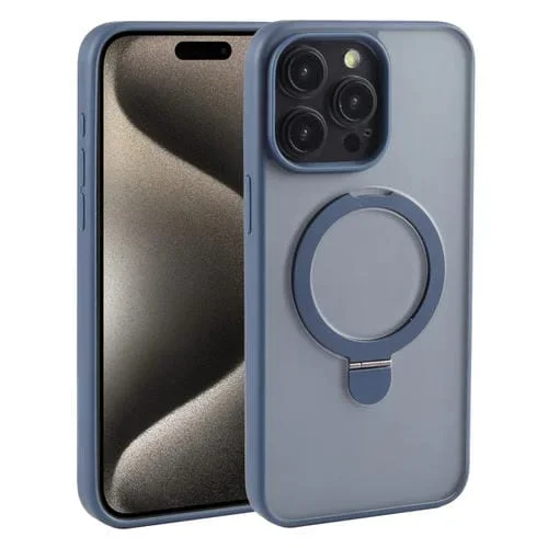 Funda para Teléfono Mutural Magsafe para iPhone 15 Pro con Soporte Magnético (Azul)