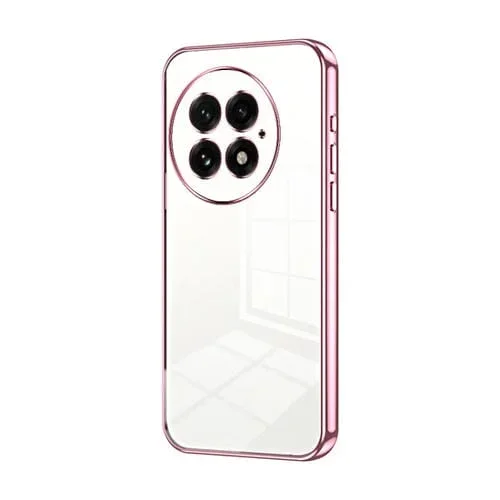 Funda para Teléfono OnePlus 13 con Orificios Finos y Revestimiento Transparente (Rosa)