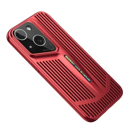 Funda para Teléfono PC con Refrigeración por Cuchillas para iPhone 13 (Roja)