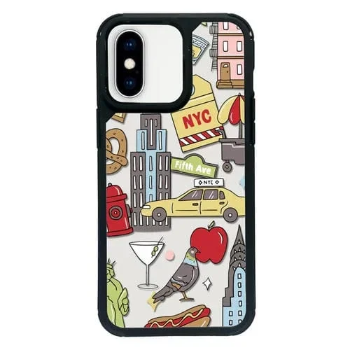 Funda para Teléfono PC iPhone X/Xs Cobertura Total (Calcomanía Ciudad B)