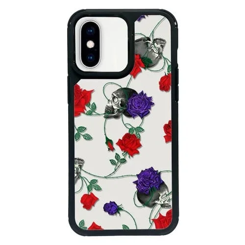 Funda para Teléfono PC iPhone Xs Max Cobertura Total (Calavera Rosa)