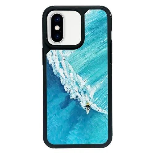 Funda para Teléfono PC iPhone Xs Max Cobertura Total (Olas Marinas)