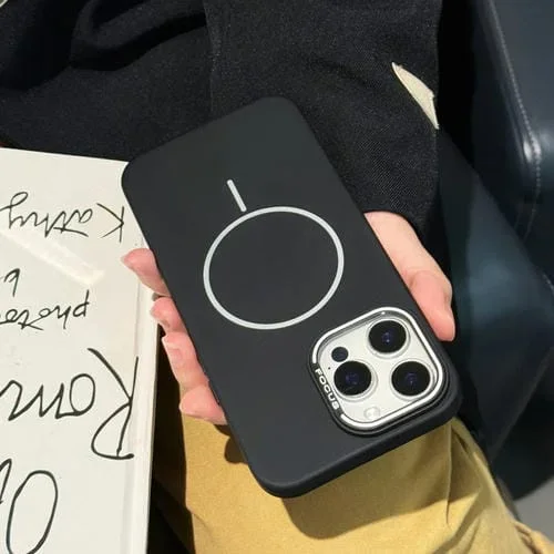 Funda para Teléfono PC Magsafe Ultrafina y Agradable para la Piel iPhone 12 Pro (Negra)